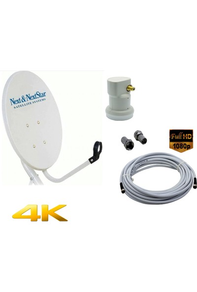 Next Çanak Anten Set 70 cm Ofset+Hd Tekli LNB1+10M Kablo