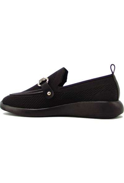 Meshure MSRE-5032 Siyah Kadın Tokalı Günlük Ayakkabı