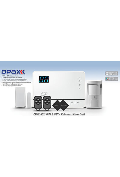 Opax Opax-632 Wifi/pstn Panel+Bgr-09 Kablosuz Siren Seti (1 Yıl Ahm )