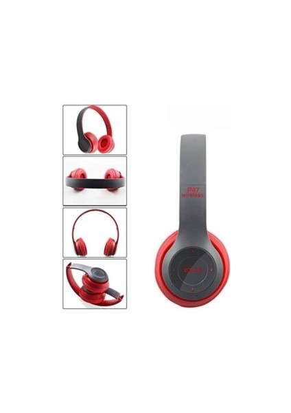 P47 Bluetooth 5.0+Edr Katlanabilir Kablosuz Kulaküstü Bt Kulaklık