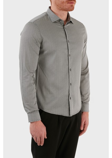 Pamuklu Slim Fit Gömlek Erkek Gömlek 6K1C65 1nzez F015 modelleri