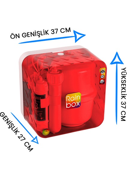 Kırmızı 5 Aşamalı Pompasız Su Arıtma Cihazı modelleri