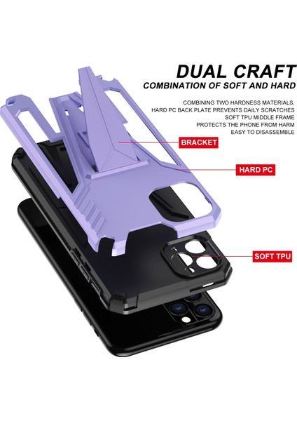 Süper V Zırh Pc + Tpu Kılıf iphone 11 Pro Siyah Için(Yurt Dışından) modelleri