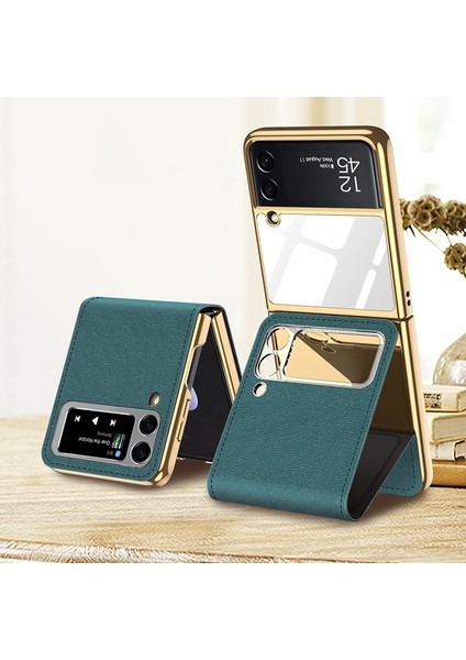 Güzellik Pu Durumda Samsung Galaxy Z Flip3 5g Koyu Yeşil