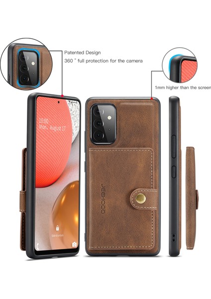Samsung Galaxy A72 5g / 4g Retro Manyetik Çıkarılabilir Durumda Kahverengi modelleri