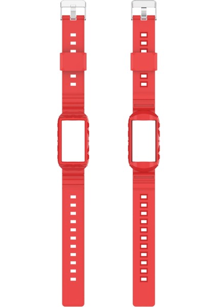 Fitbit Charge 5 Için Silikon Tek Vücut Zırhı Saat Kayışı Kırmızı (Yurt Dışından) fırsatları