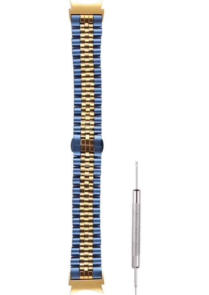 Samsung Galaxy Watch4 Için Paslanmaz Çelik Kayış 40Mm/44Mm Mavi Altın (Yurt Dışından) modelleri