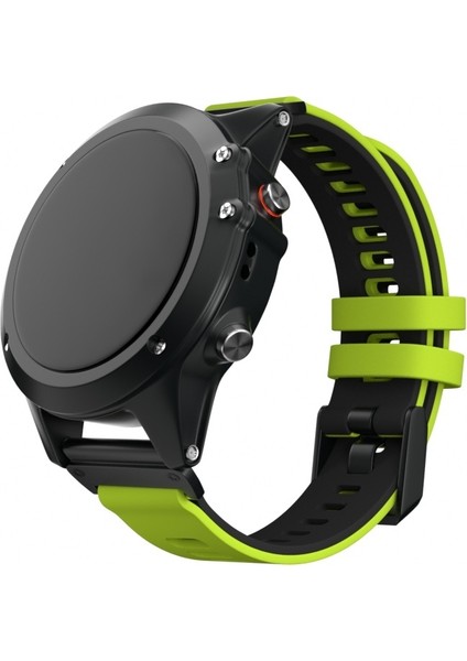 Garmin Fenix ​​6 Için Silikon Kayış Yeşil Siyah (Yurt Dışından) modelleri