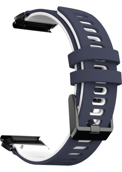 Garmin Fenix ​​6 Için Silikon Kayış Gece Mavisi Beyaz (Yurt Dışından)