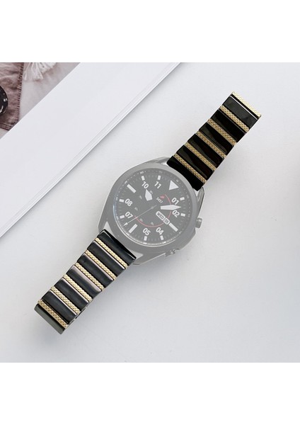 22Mm Seramik Çelik Kayış Siyah Altın (Yurt Dışından)