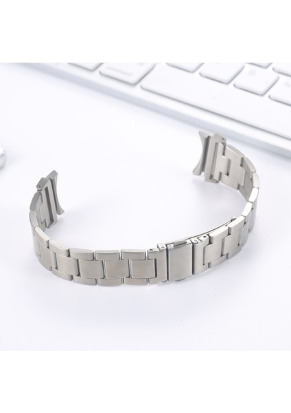 Samsung Galaxy Watch4 Için Üç Boncuklu Çelik Kayış 40Mm / 44Mm Gümüş Rengi (Yurt Dışından) modelleri