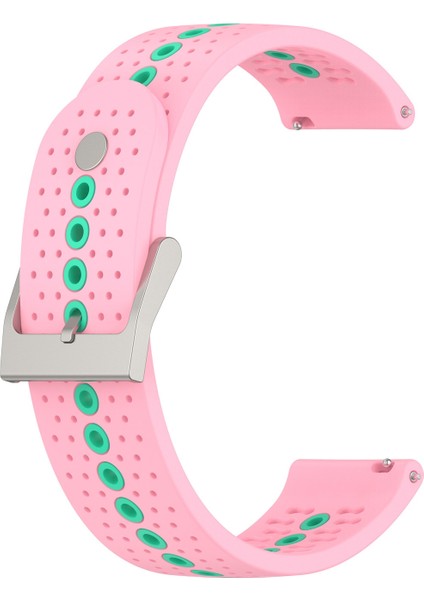 Samsung Galaxy Watch 4 Classic 42Mm Için Silikon Nefes Alabilir Saat Kayışı Pembe + Su Ördeği (Yurt Dışından)