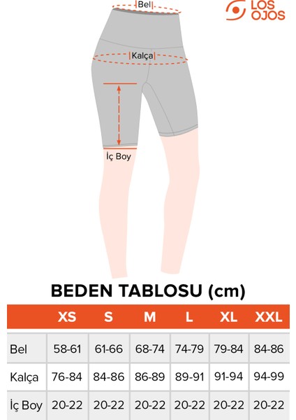 Los Ojos Kadın Mercan Yüksek Bel Toparlayıcı Bisikletçi Şortu Kısa Tayt Biker Basics