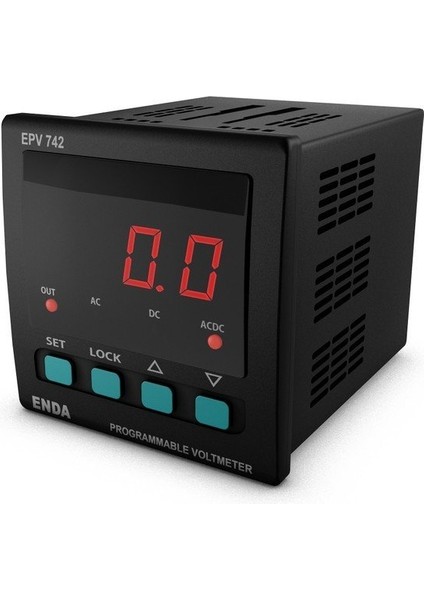 EPV742-LV Dijital Voltmetre 72X72MM 10-30V Dc / 8-24V Ac Enda