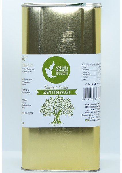 Salihli Kadın kooperatifi Natürel Sızma Zeytinyağ