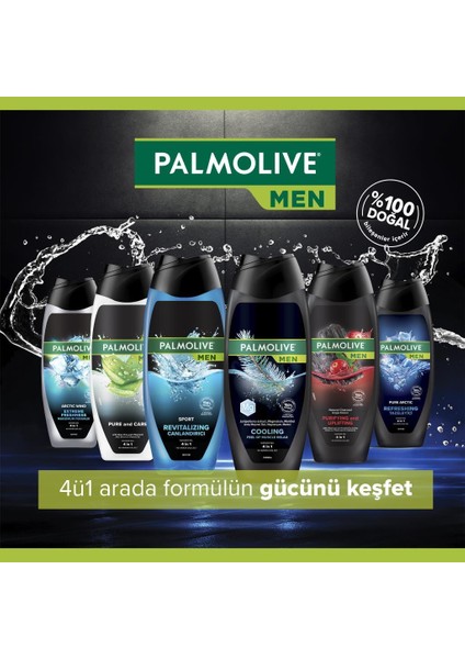 Men Cooling Feel of Muscle Relax Erkek Duş Jeli 500 ml x2 Adet + Duş Lifi Hediye