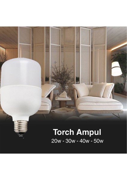 30W Jumbo Torch LED Ampul E-27 Beyaz Işık