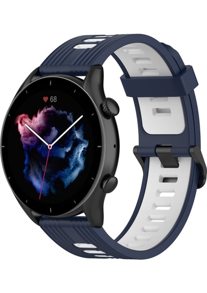 Amazfit Gtr 3 / Gtr 3 Pro / Gtr 2 Gece Midish Mavi Beyaz