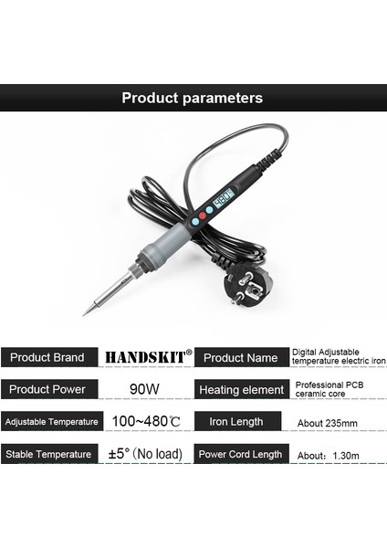 90W Havya LED Dijital Ekran Ayar ve Onarım Elektrikli Havya 220V Taşınabilir Kalay Kaynak Araçları(Yurt Dışından)