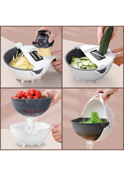 Çok Fonksiyonlu Sebze Dilimleme Kesici Meyve Tahliye Sepeti Mutfak Patates Soyucu Havuç Manuel Rende Mutfak Aksesuarları modelleri