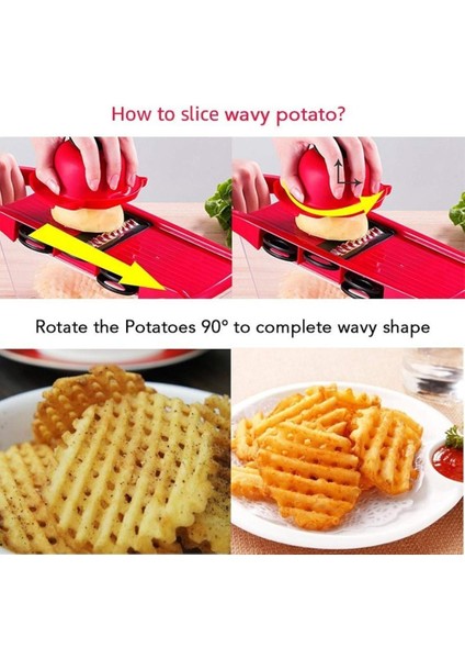 Sebze Dilimleyici Mandolin Dilimleyici Patates Soyucu Havuç Peynir Rende Sebze Kesici Mutfak Aksesuarları fırsatları