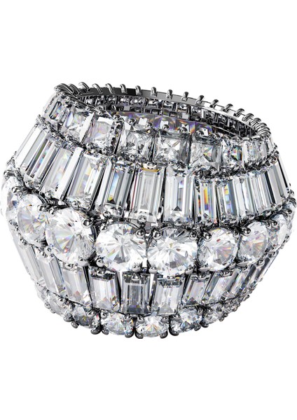 5610735 Swarovski Yüzük Hyperbola:ring L Rows White/rhs 60