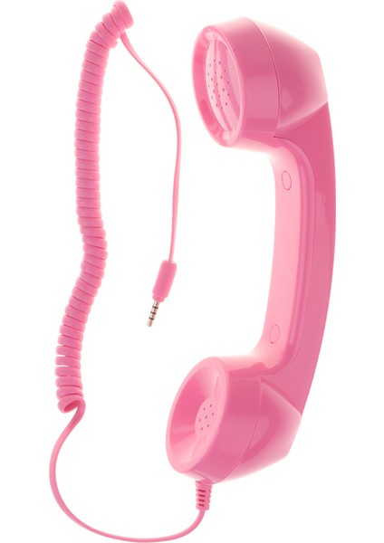 3.5mm Retro Telefon Ahizesi - Pembe (Yurt Dışından)