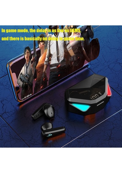 TWS-Y04 Tws Bluetooth Oyun Için Kulaklık Siyah (Yurt Dışından)
