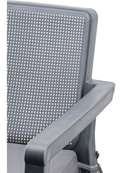 Prestij 2+1+1 Antrasit 4lü Bahçe Balkon Masa Takımı