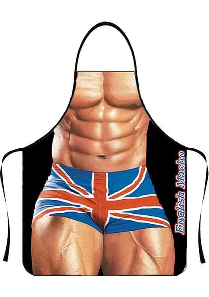 Önlük Mutfak Şef Pişirme Gag Hediye Yaratıcı Komik Izgara Pişirme - Kaslı Adam (Yurt Dışından)