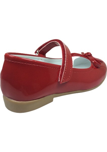 Ortaç Emt Patik Kırmızı Rugan Bıyık Fiyonk Kız Çocuk Babet Abiye Ayakkabı Fantazi Düğün fırsatları