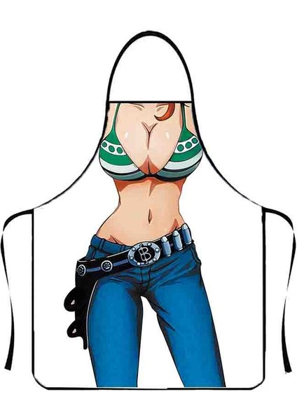 Önlük Mutfak Şef Yemek Gag Hediye Yaratıcı Komik Önlük Izgara Pişirme (Yurt Dışından)