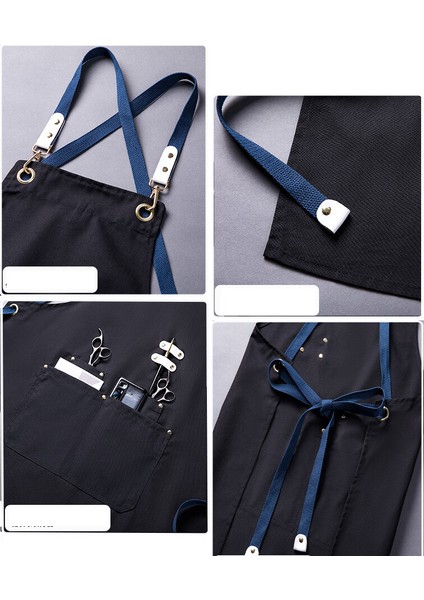 Şef Çalışma Önlüğü Erkekler Kadınlar Için Cepler ile Moda Tuval Su Geçirmez Önlük Mutfak Cafe Erkek Barbekü Catering Kadın Workwear Önlük (Yurt Dışından) fırsatları