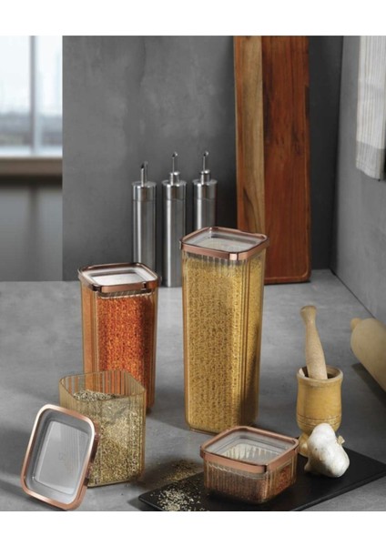 Yeni Seri Kare Saklama Kabı Bilezik Kapak 4lü Set Bakır