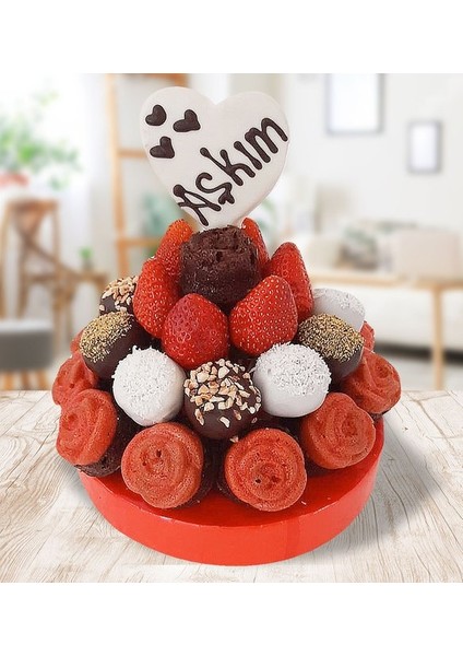 Red Love Kek Buketi
