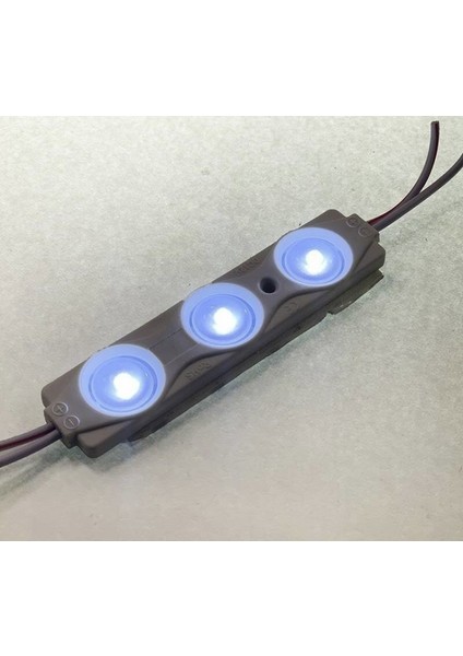 12 Volt 1.2 Watt 3’lü Mercekli 2835 Modül Led Beyaz (10 Adet)