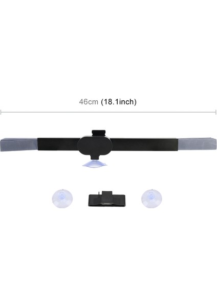 46cm Vantuzlu Geri Çekilebilir Araba Güneşliği - Siyah (Yurt Dışından)