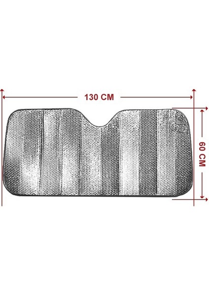 Katlanabilir Araba Arka Cam Güneş Koruyucu Folyo Gümüş (Yurt Dışından)