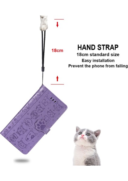 Kılıf Xiaomi Mi Not 10 Lite Flip Cüzdan Kabartmalı Kapak Etui Housse Kedi Köpek Deseni - Mor (Yurt Dışından) indirimleri