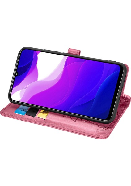 Kılıf Xiaomi Mi 10 Lite Flip Cüzdan Kabartmalı Kapak Etui Housse Kedi Köpek Deseni - Pembe (Yurt Dışından) fırsatları