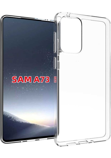 Galaxy A73 Kılıf Süper Şeffaf Silikon Kapak