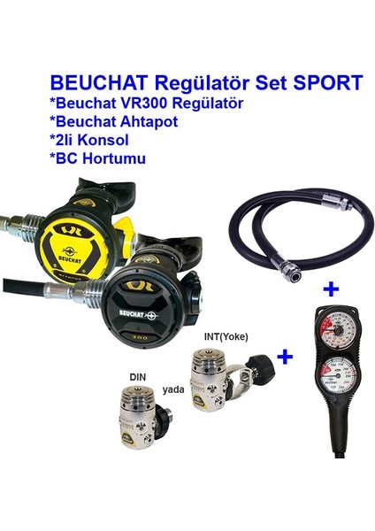 Regülatör Set Sport VR300 Int, Ahtapot, Konsol, Bc Hortumu