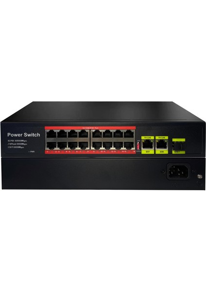 POE-1621SFP-200W 16 Port 10/100 2xgigabit RJ45 1xsfp Uplink 200W Poe Switch