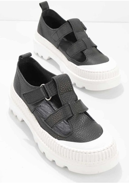 Siyah Leather Kadın Casual Ayakkabı K011220006