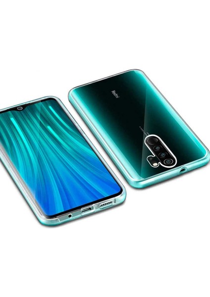 Xiaomi Redmi Note 8 Pro Kılıf 360 Tam Koruma Şeffaf Silikon