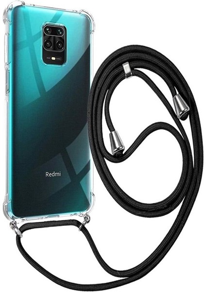 Xiaomi Redmi NOTE9S Note9 Pro Uyumlu Boyundan Askılı Darbe Emici Şeffaf Silikon Kılıfı
