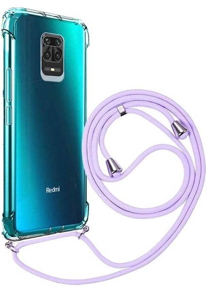 Xiaomi Redmi NOTE9S Note9 Pro Uyumlu Boyundan Askılı Darbe Emici Şeffaf Silikon Kılıfı