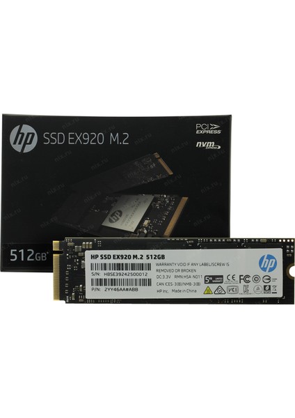 Hp EX920 2YY46AA 3200-1600MB/s 512 GB M.2 NVMe internal Ssd Disk