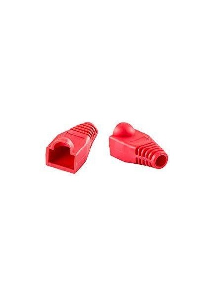 RJ45 Cat6 Cat5 Kılıf Kırmızı 50 Adet