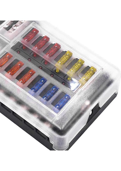 12 Yönlü Sigorta Bloğu Nemli Geçirmez Koruma Kapağı Etiket Kamyon Otomatik Rv Tarzı B Için Uygun modelleri